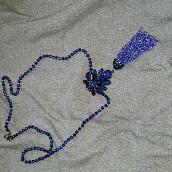 Blue Peru necklace *D3 - Picture 2 of 4